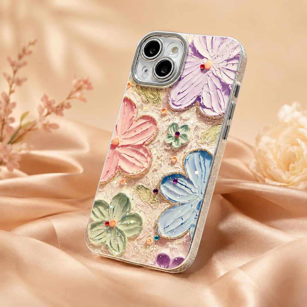 Floral Crystal Bloom iPhone Case