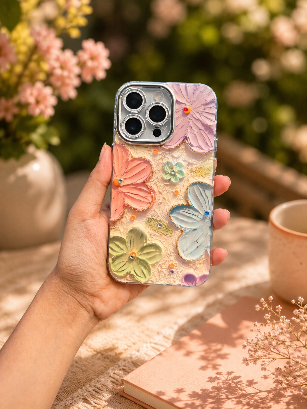Floral Crystal Bloom iPhone Case