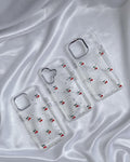 Cherry Glitter Clear Case